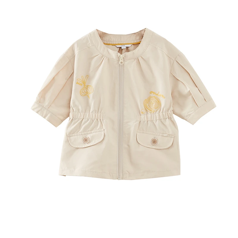 美家 MC系列女童休闲早秋款七分袖收腰梭织茄克春季 A3549