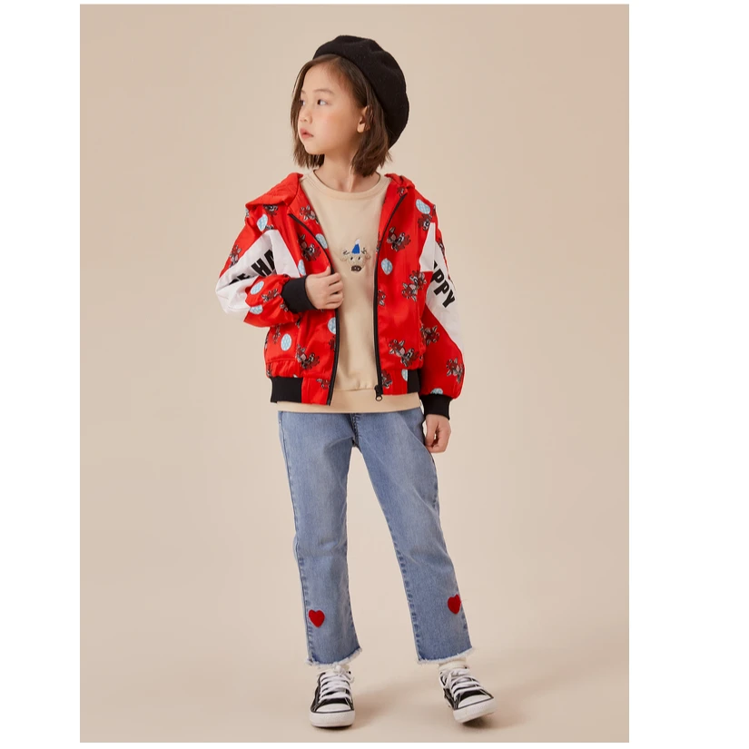 1美家m0系列休闲女童拉链外套春秋C4-5-019