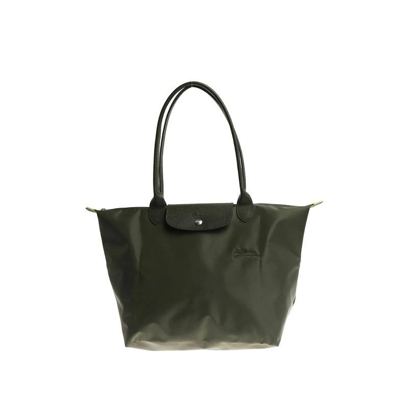胖虎曼曼/LONGCHAMP/珑骧/99新/公价0/绿色尼龙拼皮/单肩包