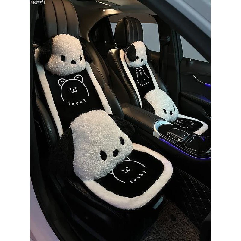24年新款汽车坐垫冬季通用毛绒座垫冬季全毛绒保暖可爱主驾驶坐垫