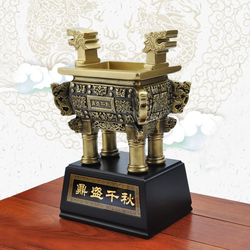 树脂鼎盛千秋摆件家居装饰品摆设开业送礼工艺礼品