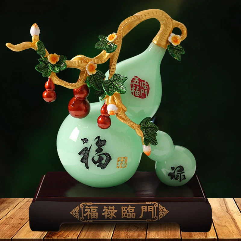 五福临门葫芦摆件新中式酒柜装饰品乔迁新居礼品高档