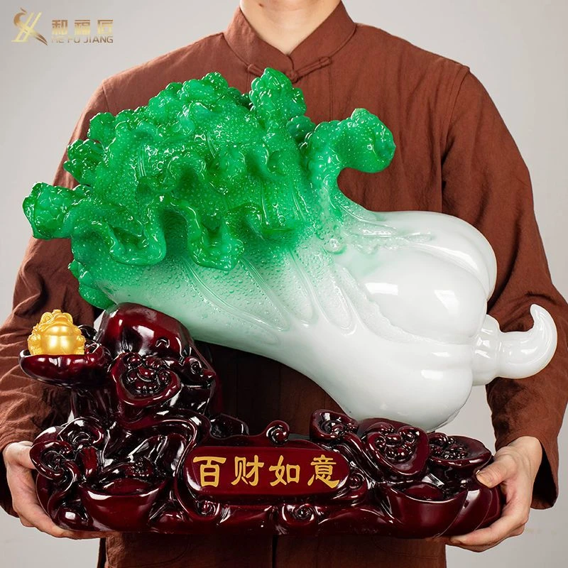 玉白菜摆件电视柜装饰品新家乔迁送礼开业礼品