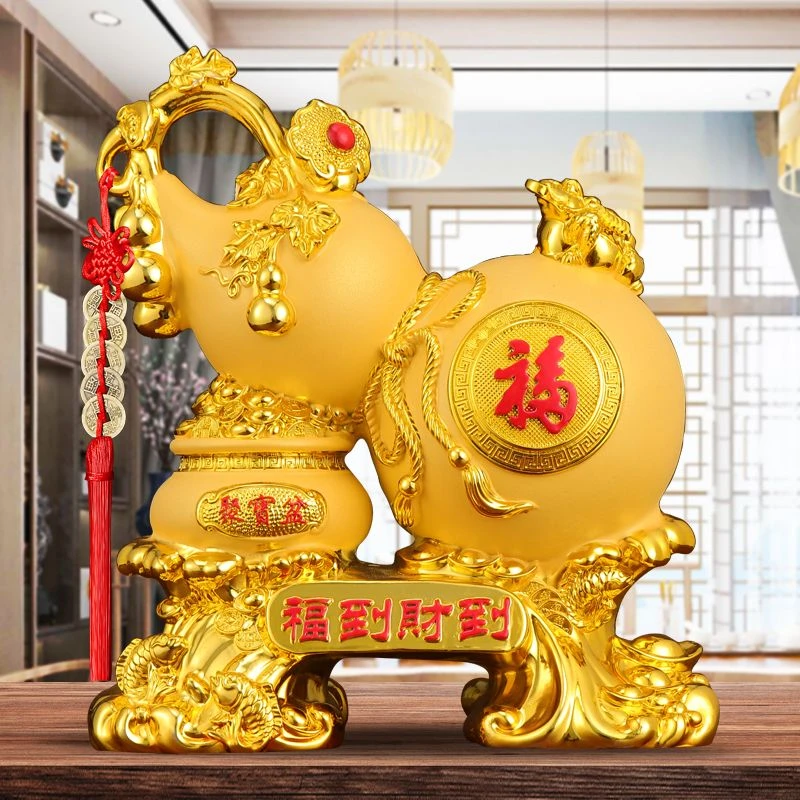 沙金葫芦摆件 福到财到酒柜办公桌开业乔迁母亲节礼物