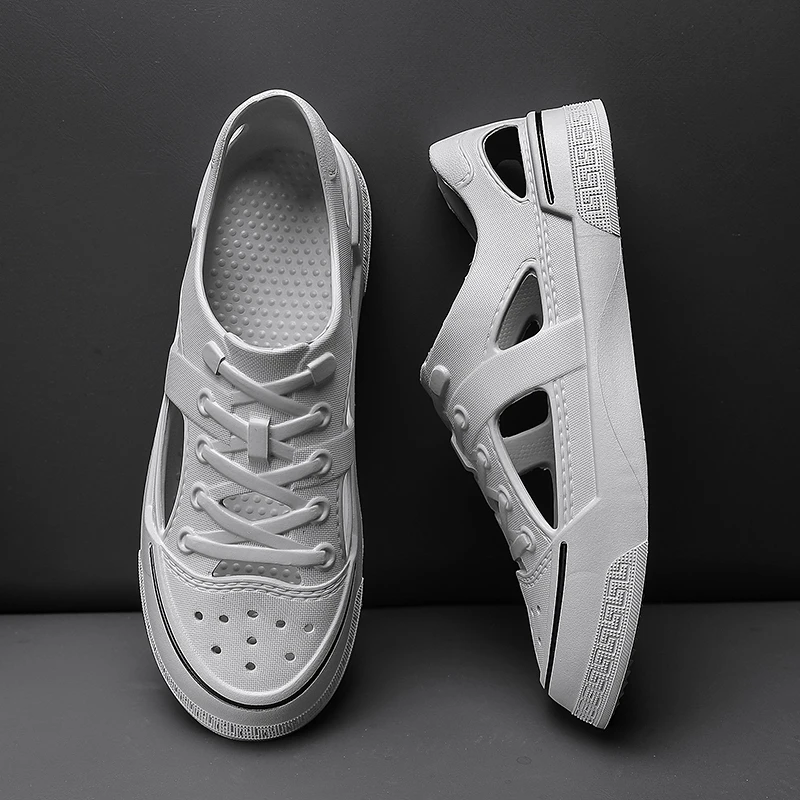 凉鞋男款夏季外穿防滑软底沙滩包头拖鞋休闲凉拖踩屎感涉水洞洞鞋