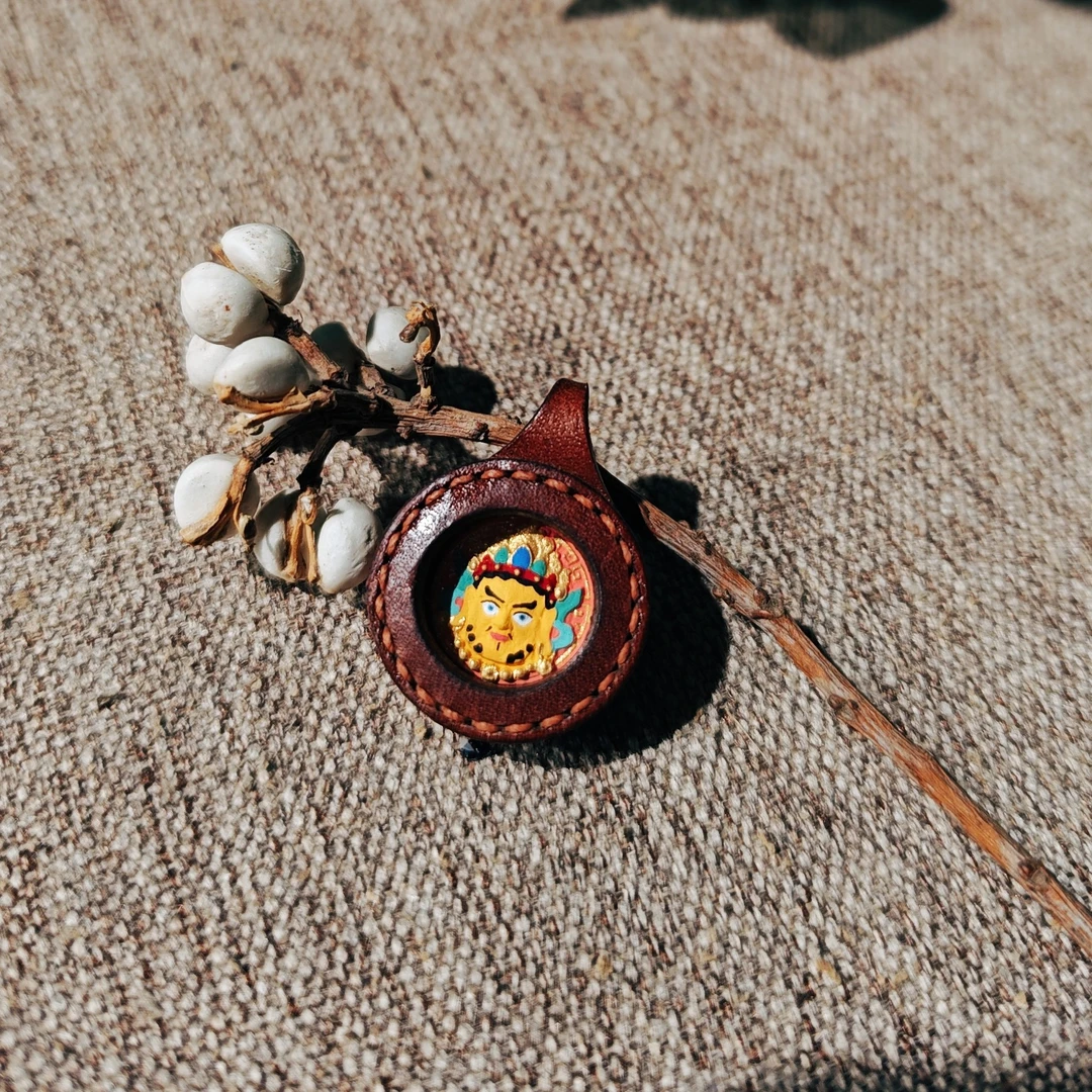 非金属皮质吊坠 小牛皮擦擦 黄CC 1275