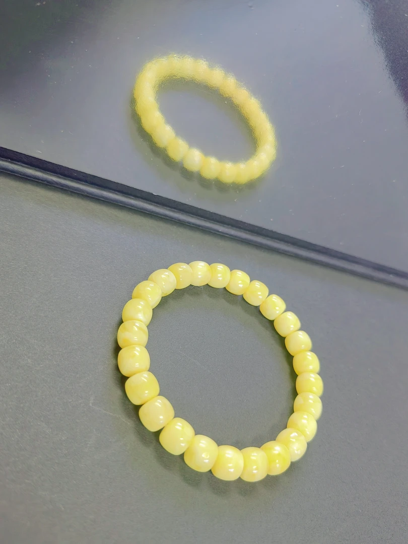 天然琥珀 蜜蜡直切手串 1264 多样性发其一