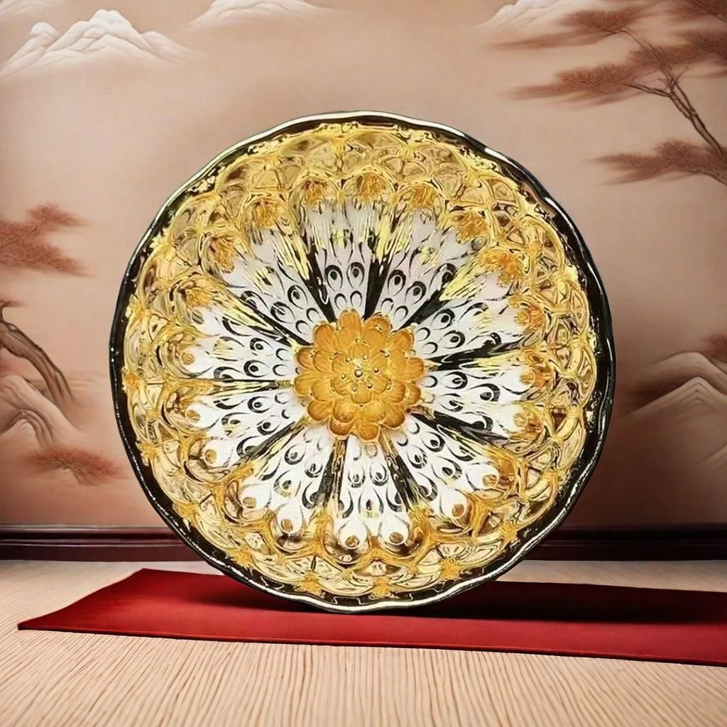 （一支装）金太阳金莲花陶瓷茶杯