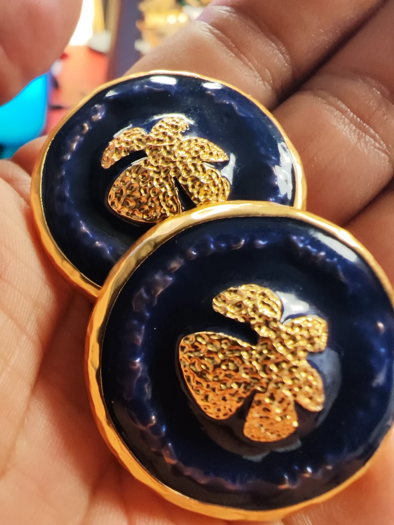 铜合金耳饰 中古复古耳钉