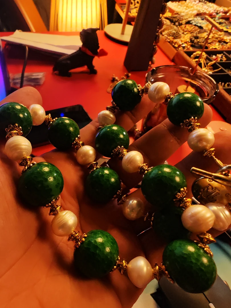 非金属项链 中古复古老琉璃