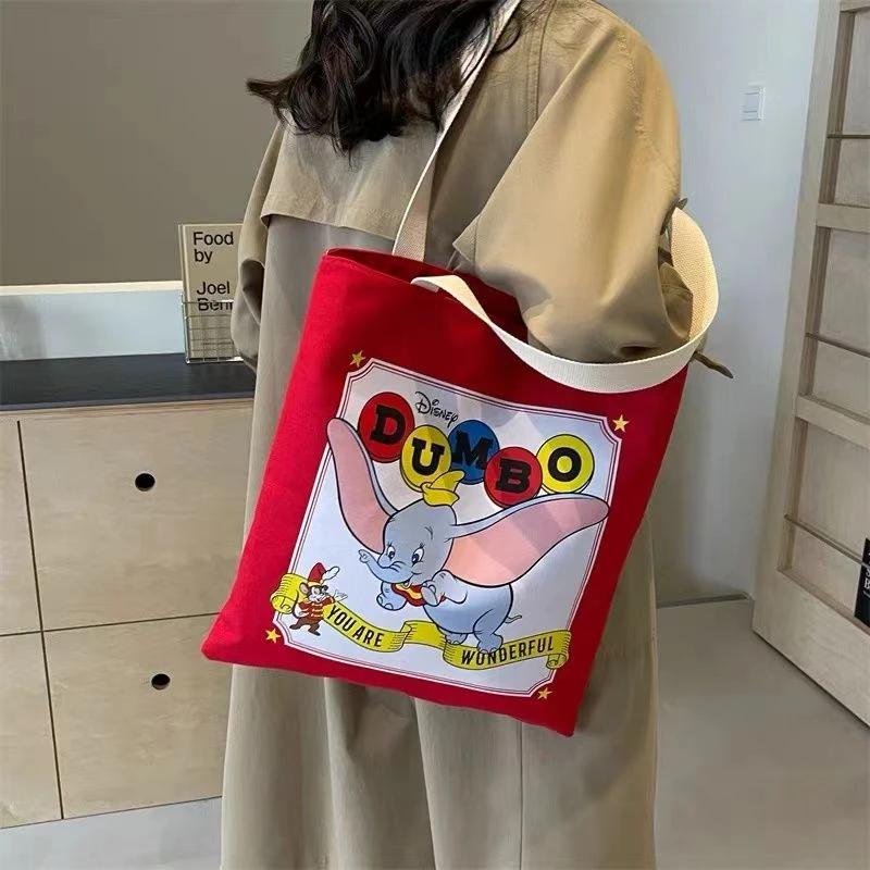 帆布包女大容量包包2024新款夏卡通米奇手提袋学生装书单肩托特包