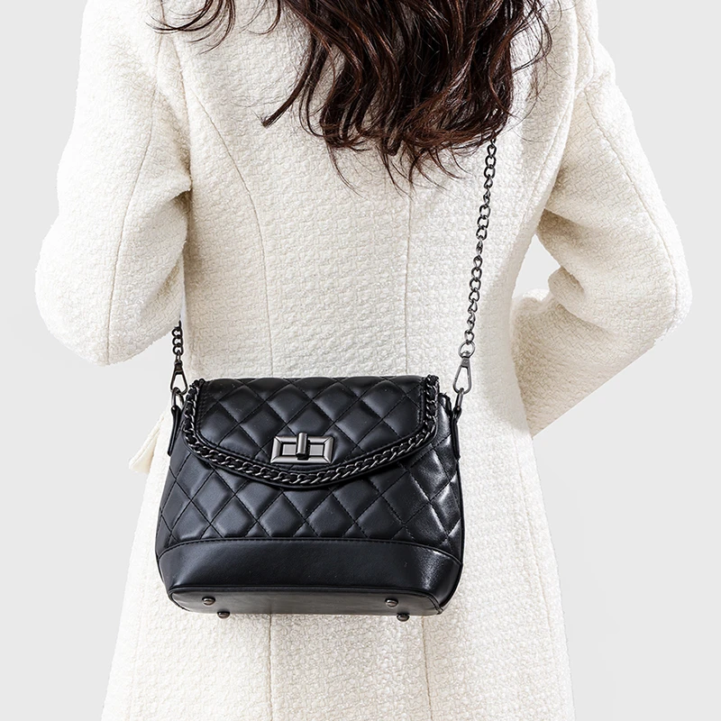 包包女2025新款冬季时尚百搭小香风单肩包精致休闲菱格包链条斜跨
