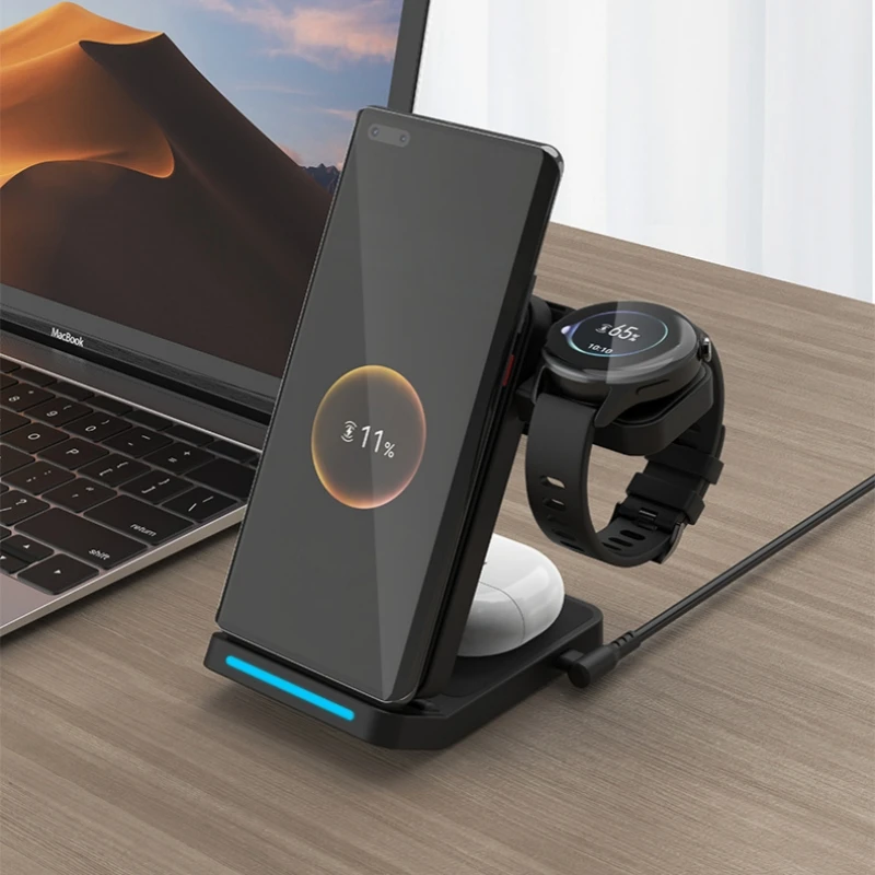 无线充电器三合一适用于华为Ultimate/4Pro/GTCyber快充支架底座