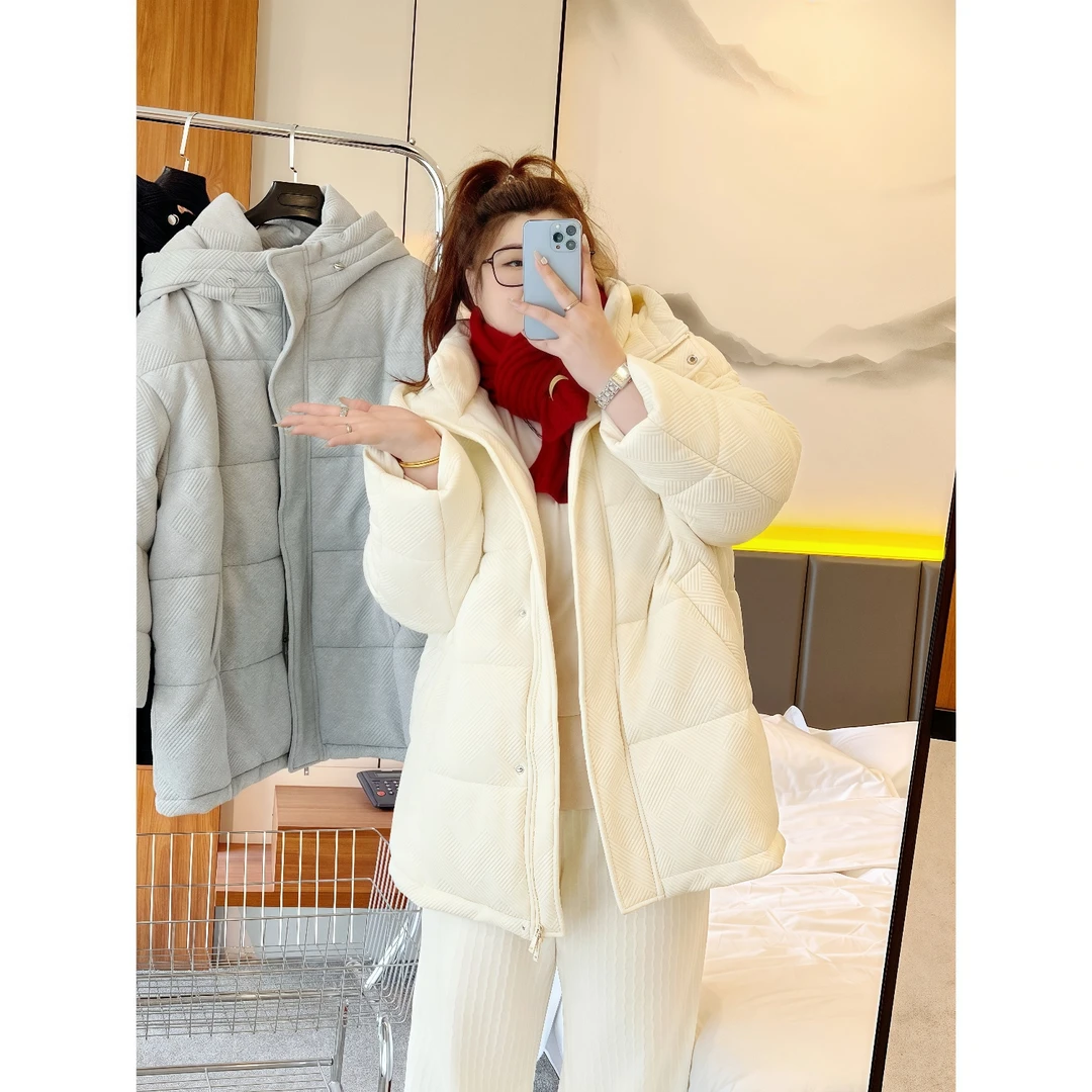 【晓晓家】眼泪剧场 / 慵懒风美式宽松版棉服7427花契200斤胖mm冬季