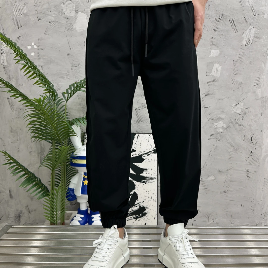 春秋季潮牌纯色薄款卫裤男束脚修身休闲运动裤抽绳百搭长裤子9913