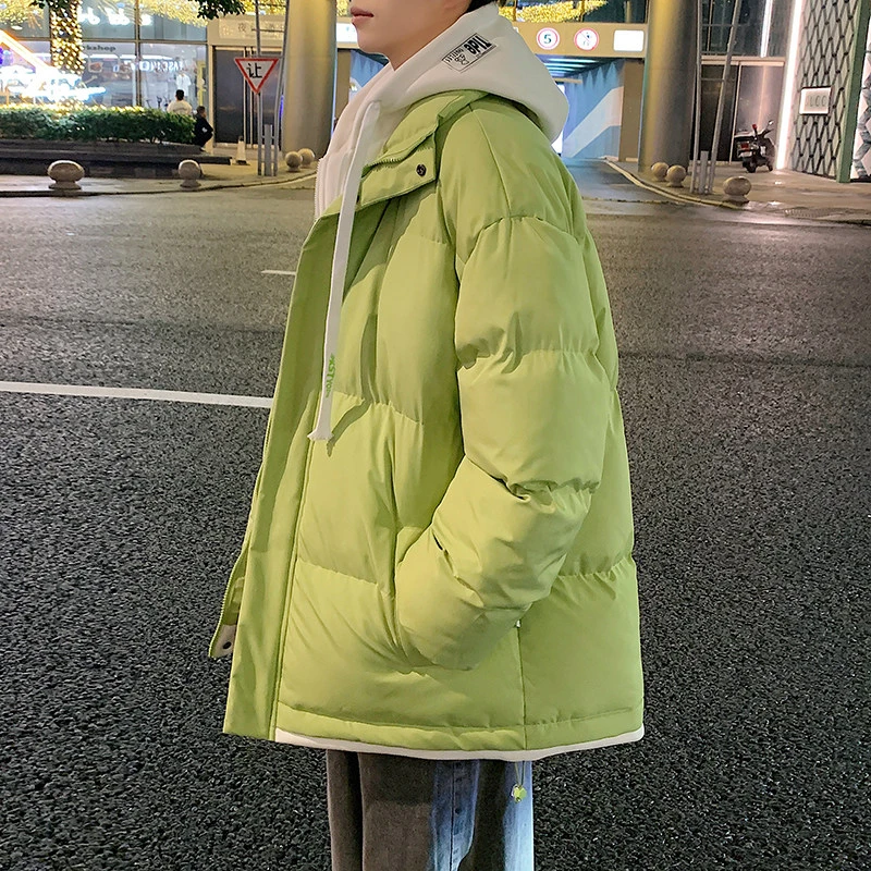 2023年冬季青少年学生假两件棉衣大童中学生连帽外套保暖加厚棉袄