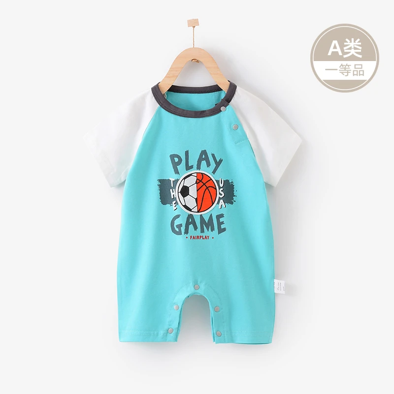 婴儿连体衣纯棉春秋新生衣服初生哈衣夏季薄款空调服长袖宝宝睡衣