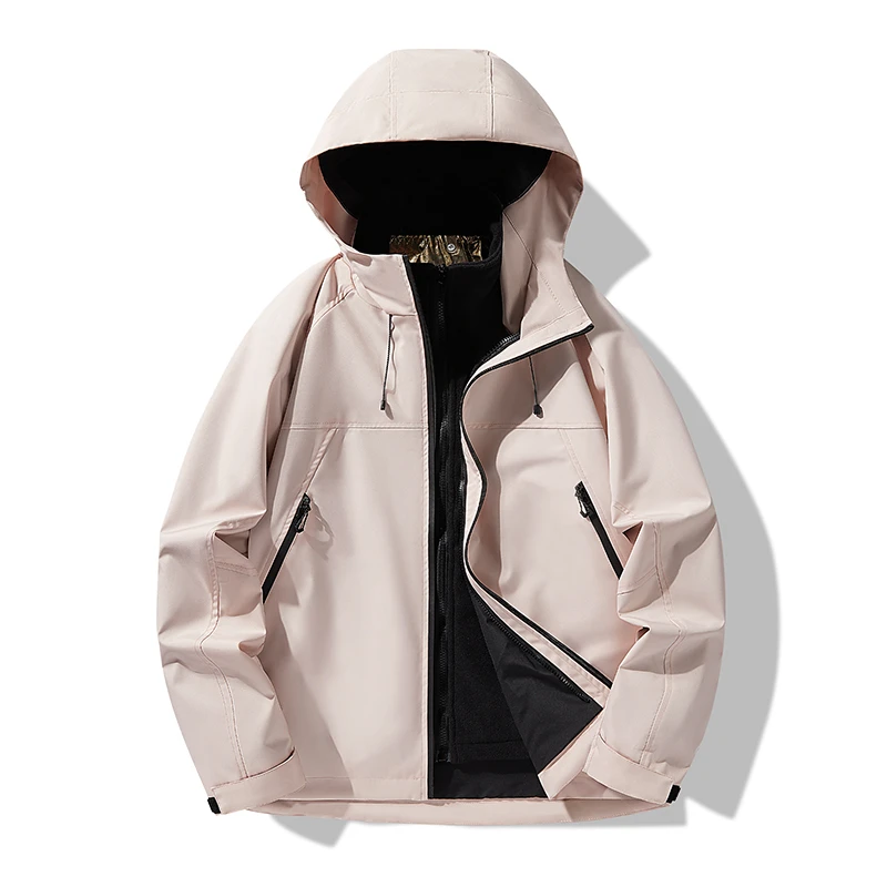 男女同款 冲锋衣全压胶防风防水春秋户外运动薄款情侣硬壳登山服