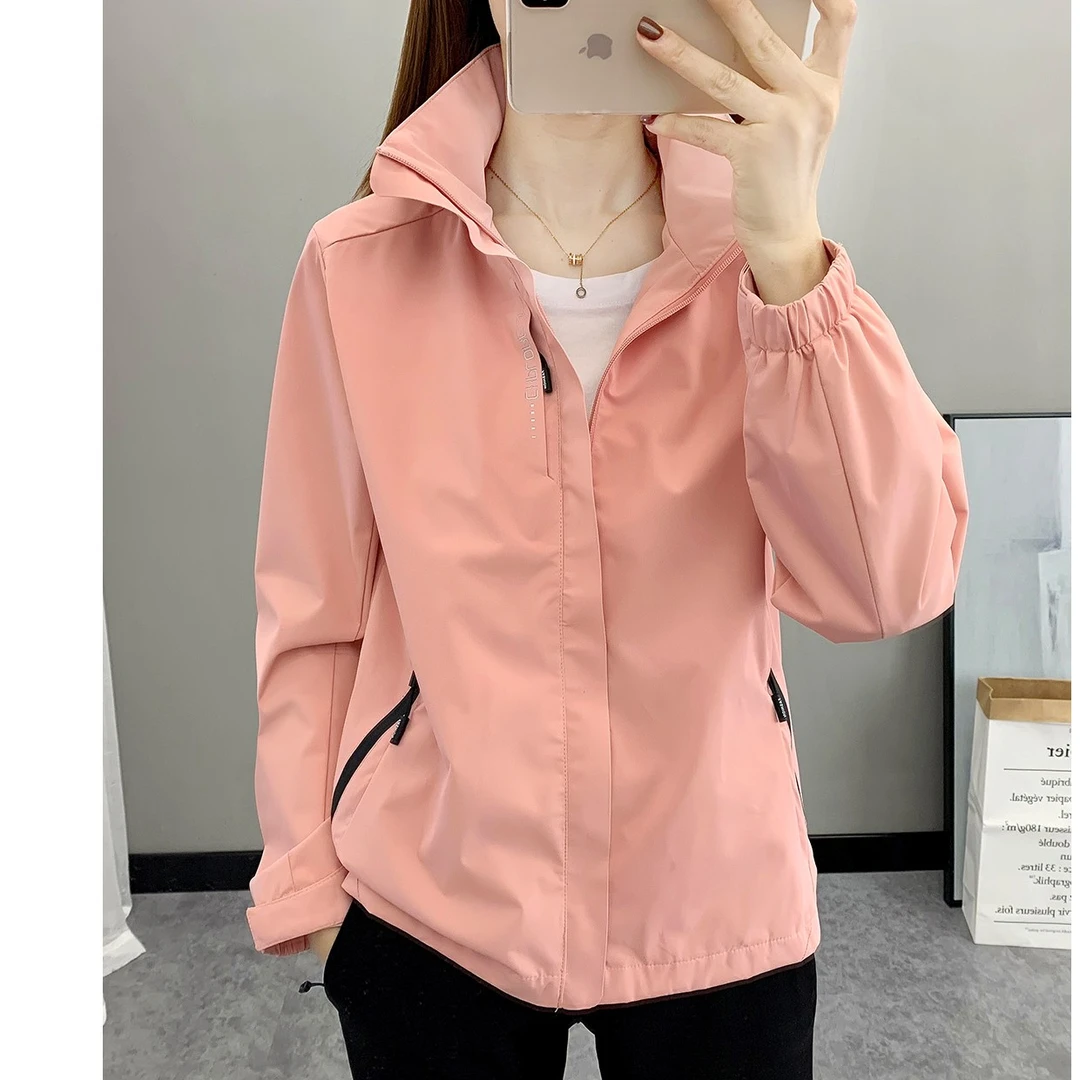 单层软壳冲锋衣女防风防水外套春秋薄款弹力情侣登山服男2025新款