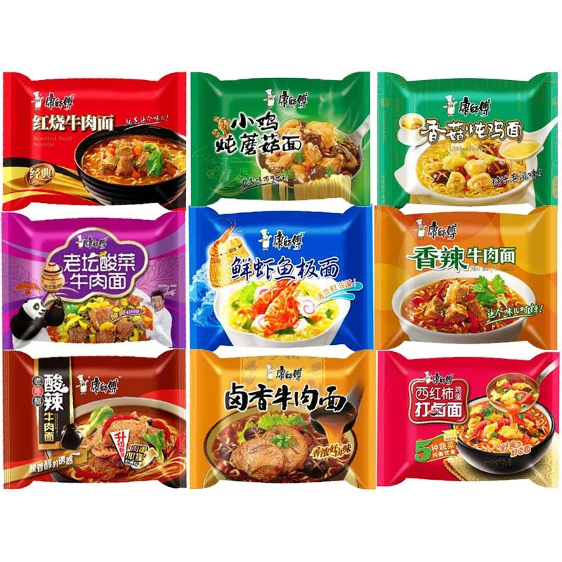 康师傅方便面整经典红烧牛肉香辣西红柿打卤整速食泡面