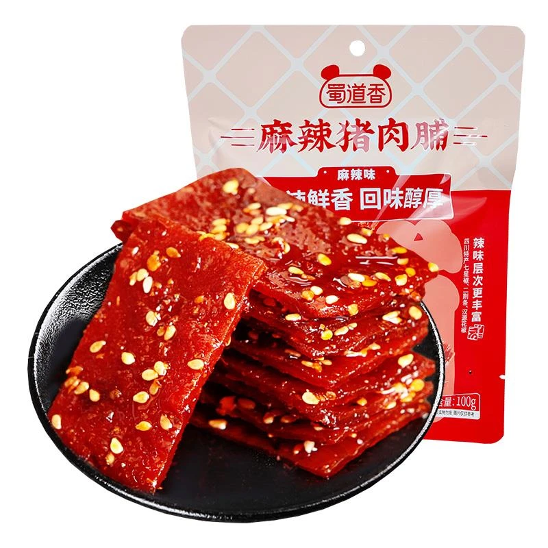 蜀道香麻辣猪肉脯猪肉干川特产成都零食笋0g