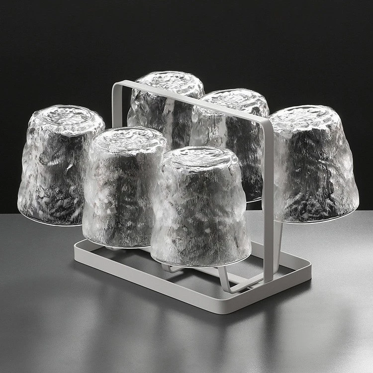 【6只装】冰川杯雾面果汁牛奶杯喝水杯酒杯ins风玻璃杯