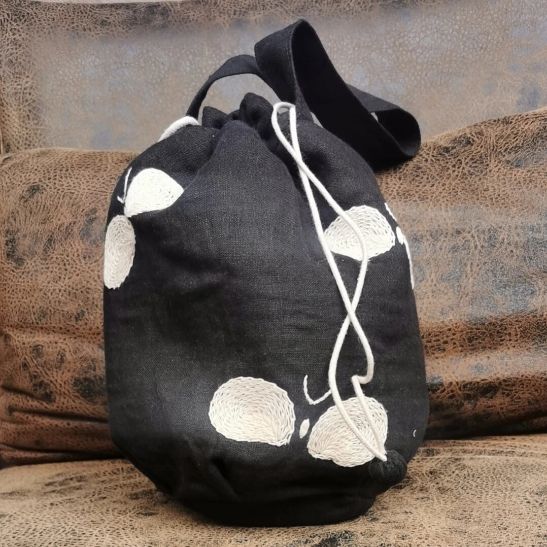 【包包】九章号纯手工条绒斜挎包蓝色多功能户外时尚百搭简约复古