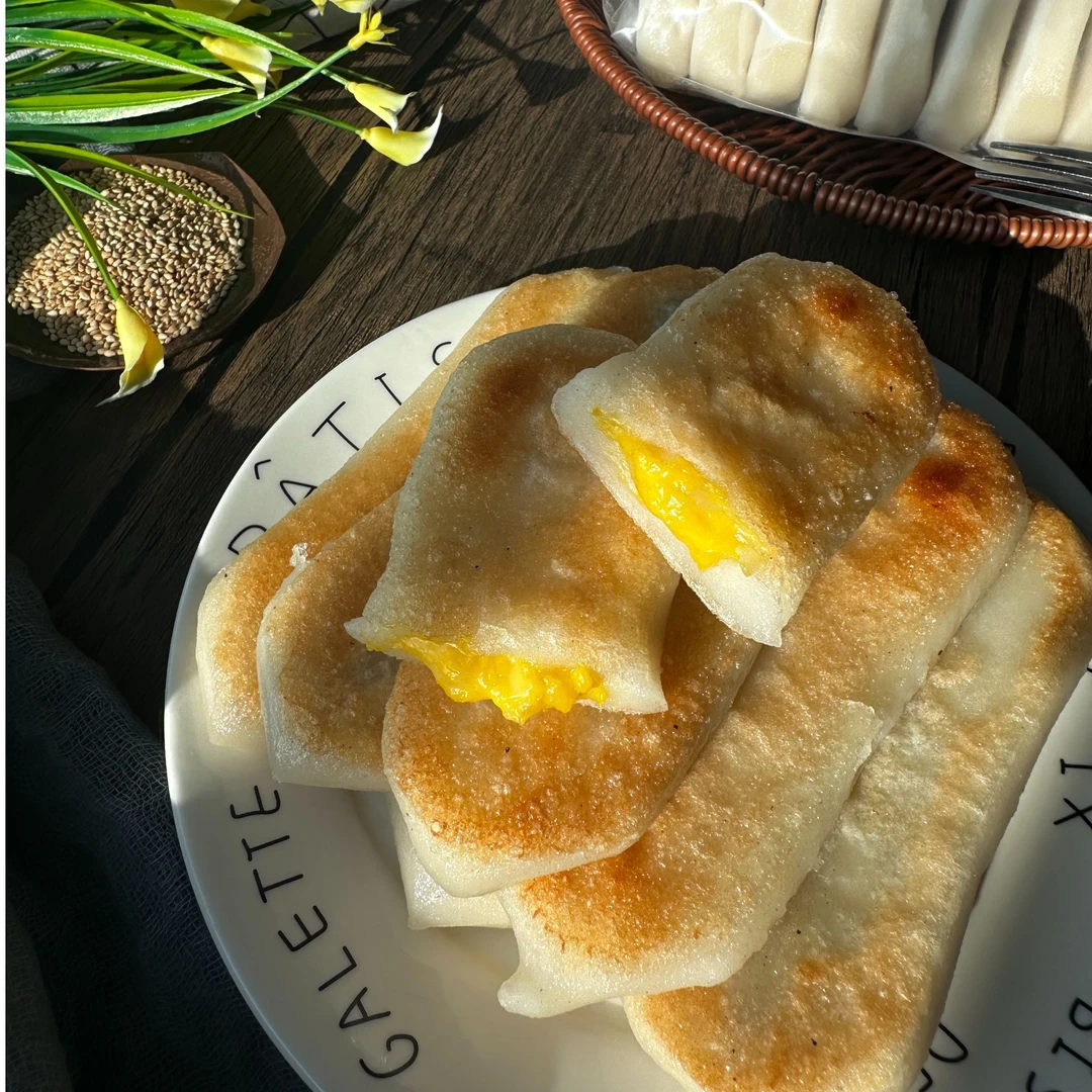 夫宇食品新品芝士味榴莲味年糕韩式街头小吃美食空气炸锅烤肠