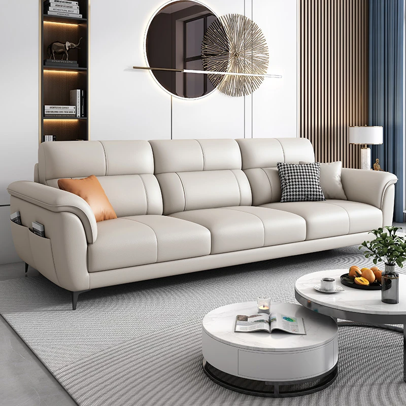 简约现代布艺客厅出租屋小户型直排棉麻科技布沙发2024新款9902