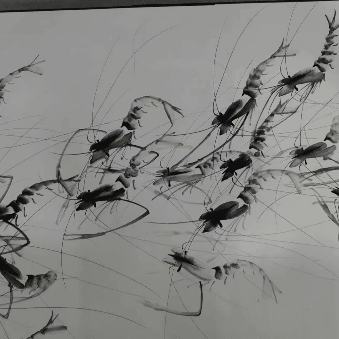 孙祺先生作品《百虾图》