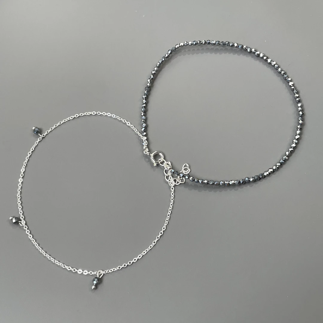 合金脚链 C1191 太赫兹双圈脚链