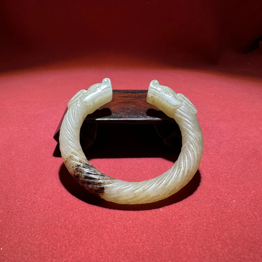 清晚期绞丝双龙环-HBG128352（福利）