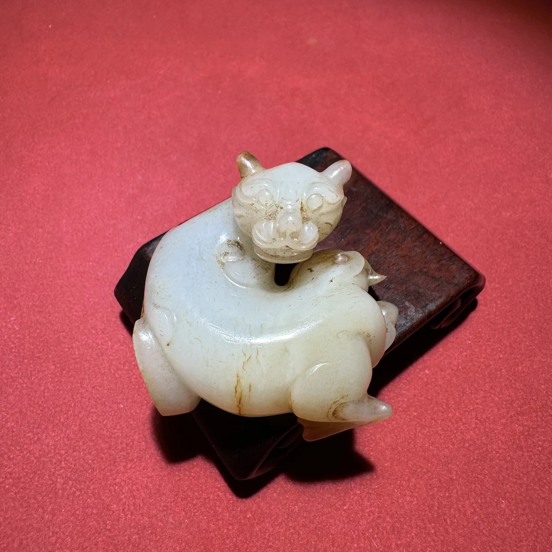 清早期圆雕玉豹子-HBG128409