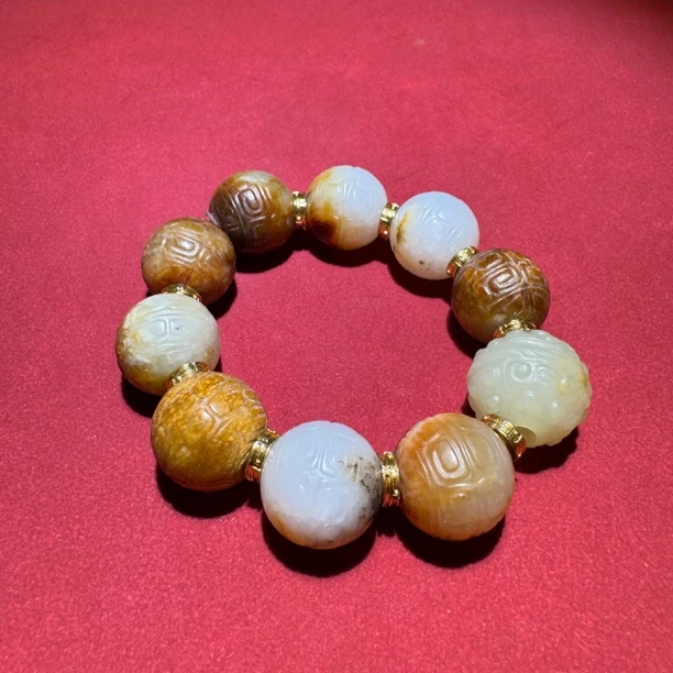 清早期玉龙纹珠子-HBG128313