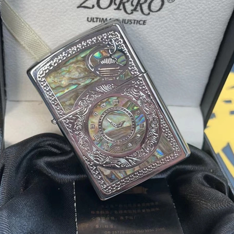 佐罗钟表彩贝煤油打火机ZR