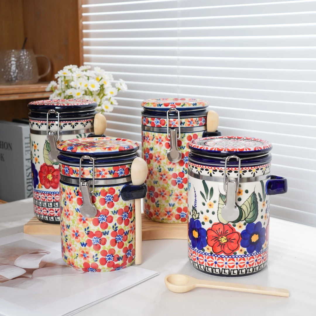 【SILESIA/出口原单】手绘碧丝粉黛/西里西亚-密封罐