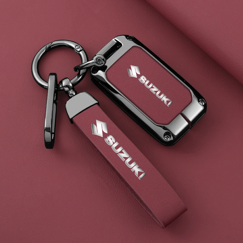 适用于铃木汽车钥匙套雨燕天语sx4尚悦骑奥拓进口吉姆尼合金皮质