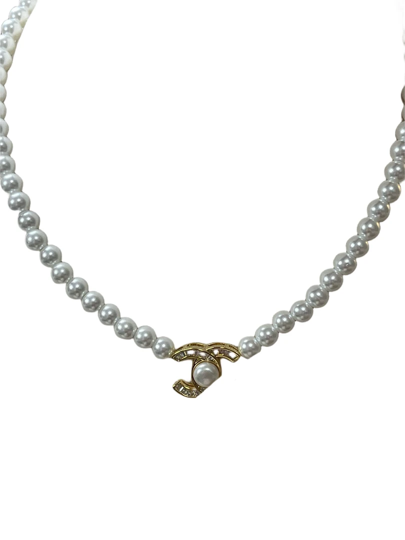 铜合金项链 轻奢简约时尚白色百搭项链 403