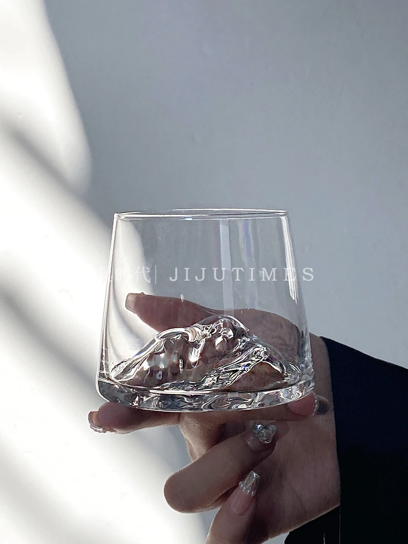 ins风观山富士山杯中古冰山杯日式杯家用茶杯威士忌酒杯洋酒杯子