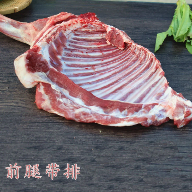 盐碱地草原—前腿带排】甘肃祁连山冰川盐碱地草原散养跑滩羊9/10斤