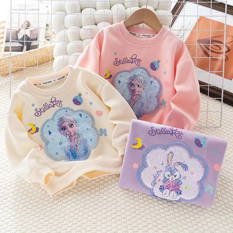 女童春装变色卫衣韩版2024新款中大童休闲裤长袖女孩春秋冬上衣