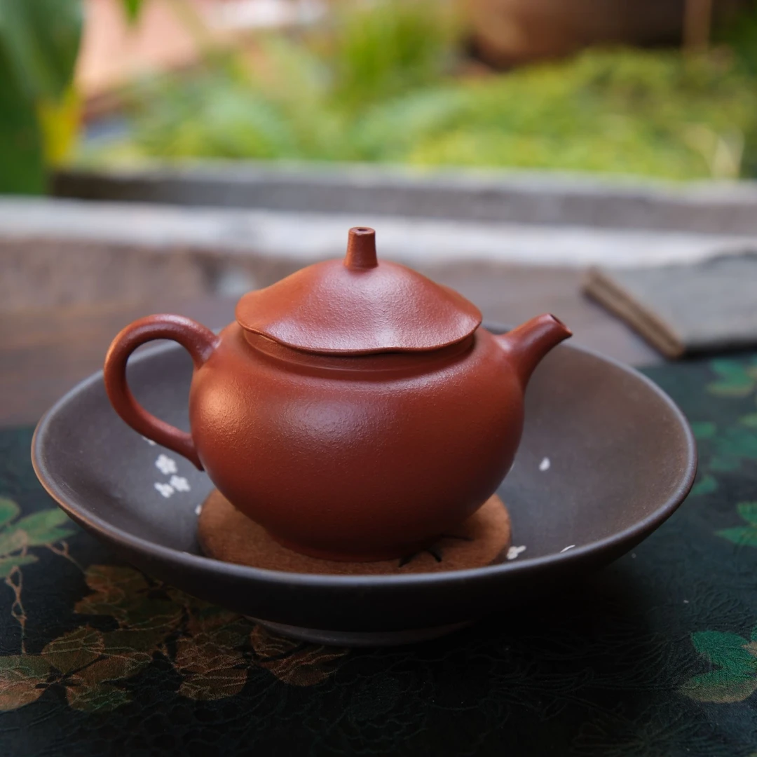 【观一茶堂】宜兴手工紫砂壶单壶胡巴大红袍紫砂壶茶壶红泥
