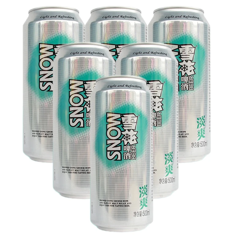 雪花（SNOW）啤酒 淡爽 500ml*6 送礼自饮佳品