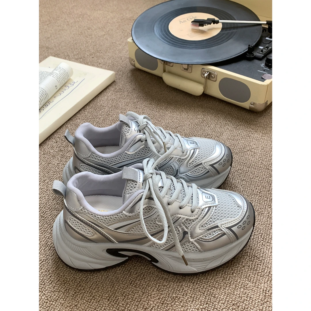 小瑜家 2024爆款秋冬流行老爹鞋女款厚底潮流鞋子炸街运动休闲鞋