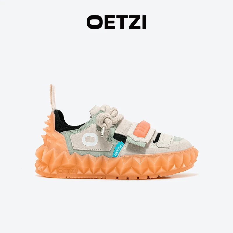 OETZI冰人奥兹新品翻毛皮低帮休闲鞋冰山果冻丑萌小众潮鞋