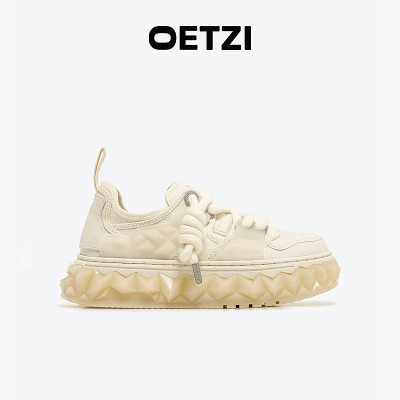 OETZI冰人奥兹丑萌帆布鞋款圆头厚底低帮男女休闲鞋