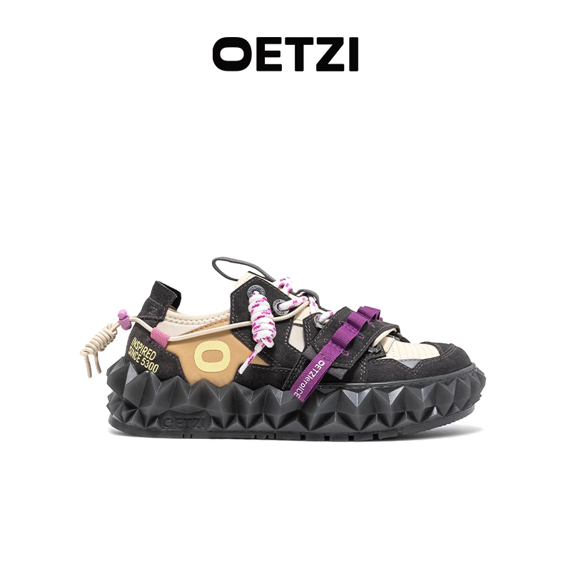 OETZI冰人奥兹丑萌牛剖层新款厚底低帮鞋休闲鞋小众潮流时尚百搭