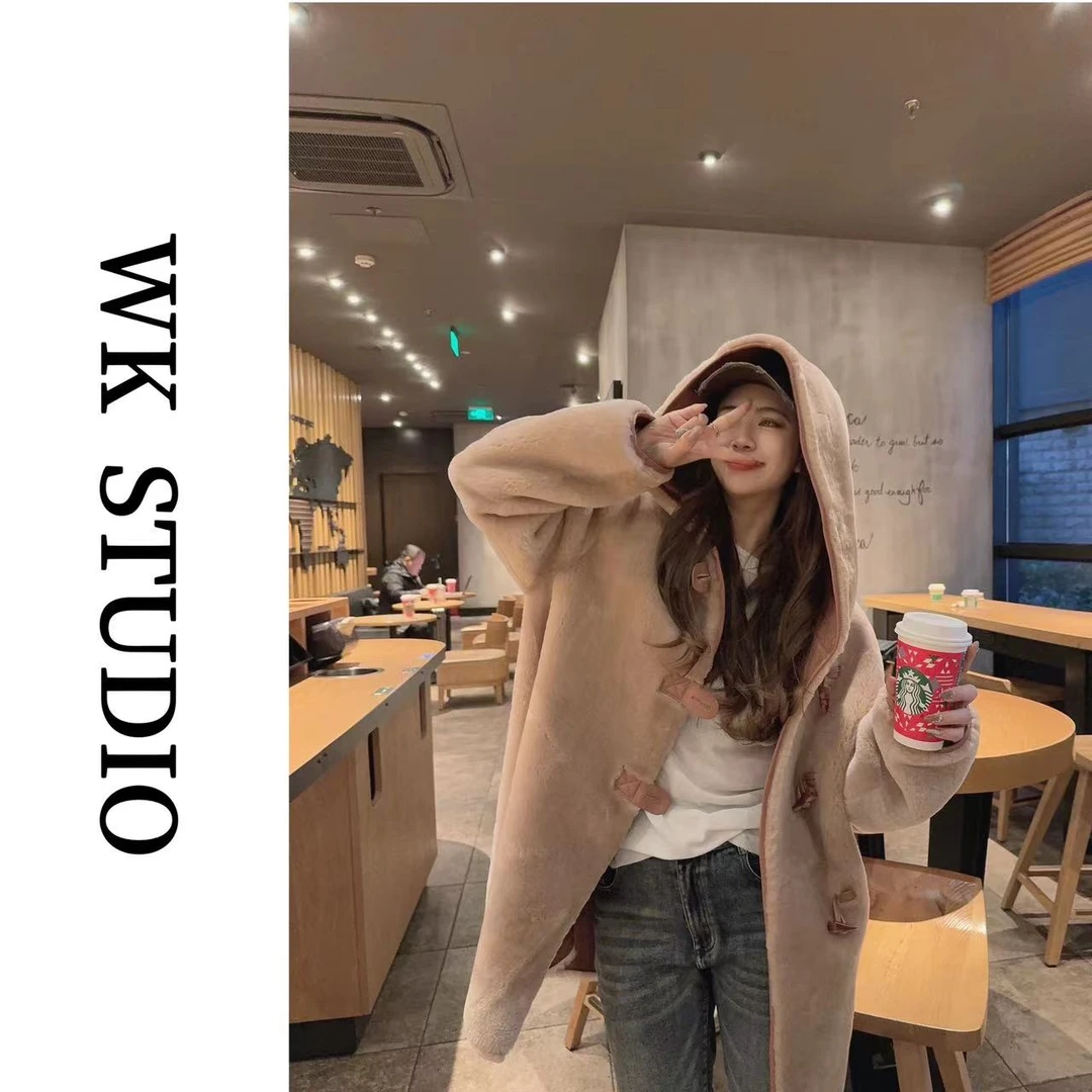 【WK】“晨雾童话”西班牙进口美利奴羊皮毛一体皮草外套 K6881