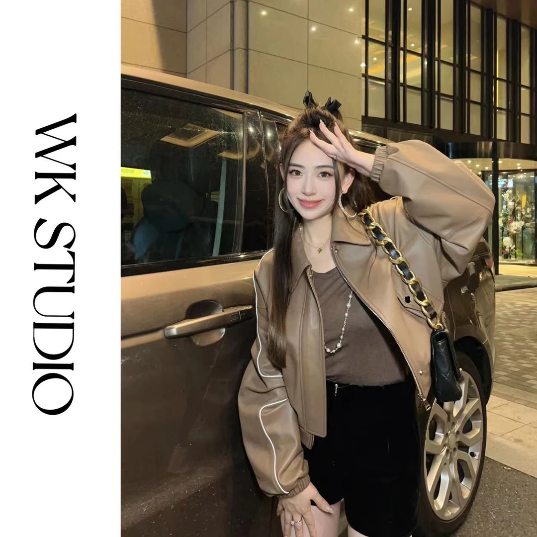 【WK】23秋季新款  绵羊皮皮衣外套 23196