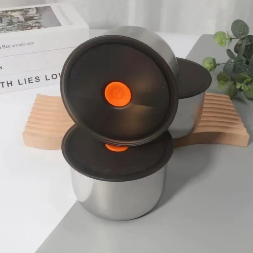 【到手三个】304不锈钢保鲜碗蒸鸡蛋羹辅食冷藏冷冻储物密封保鲜盒